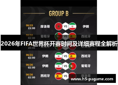 2026年FIFA世界杯开赛时间及详细赛程全解析